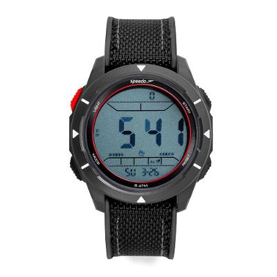Relógio Masculino Relógio Masculino Speedo Pedômetro Digital Nylon com Pedômetro Preto e Vermelho