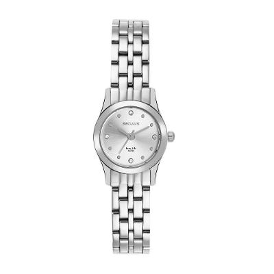 Relógio Feminino Clássico Minimalista Analógico em Aço Inox Prata com Fecho Dobrável Séculus