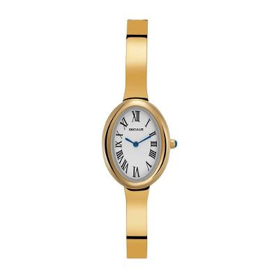 Relógio Feminino Vintage Dourado Numeração Romana Analógico em Aço Inox com Fecho Joalheria Séculus