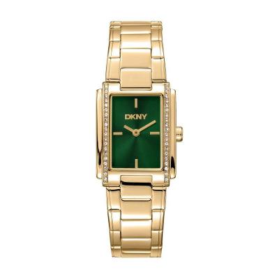 Relógio Feminino Astoria Analógico Aço Inox Mostrador Verde Dourado Donna Karan