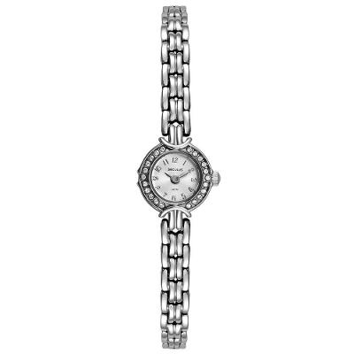Relógio Feminino Aço Clássico com Pulseira Aço Inox e Cristais Cor Prata Séculus