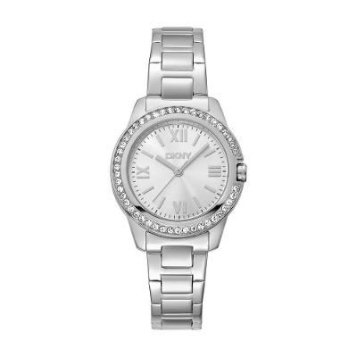 Relógio Feminino Dkny City Link Analógico em Aço Inox Prata Donna Karan