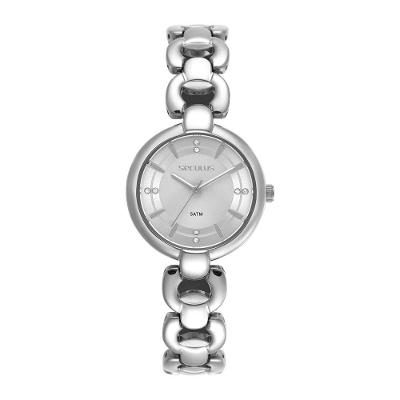 Relógio Feminino Metal Prata Analógico com Pulseira em Metal Fecho de Pressão Séculus
