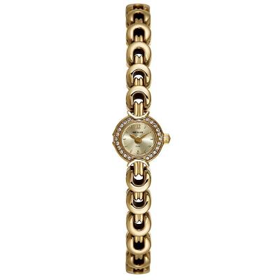 Relógio Feminino Micromovimento Cristais Dourado em Aço Inox Séculus 14MM