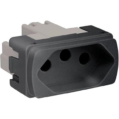 Tomada-saída Miluz 2P+T 20A 250V Bivolt Grafite Schneider Electric