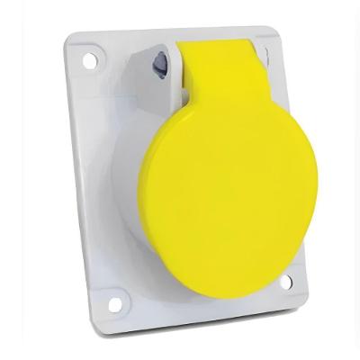 Tomada Industrial N4244 Embutir 32A 3P+T IP44 100-130V Amarelo Steck
