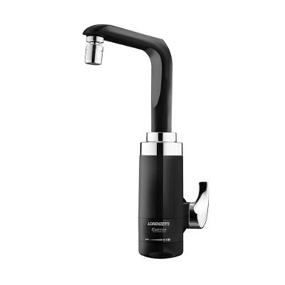 Torneira de Parede Essence Eletrônica Digital Bica Móvel Preto com Cromado 5500W 220V Lorenzetti