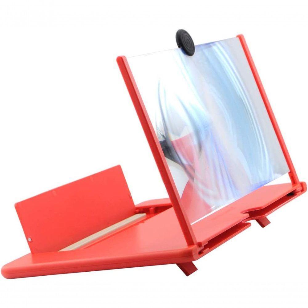 Lupa De Tela De 12 Polegadas, 3d Hd Para Celular, Ampliar Vermelho - 1