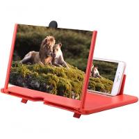 Lupa De Tela De 12 Polegadas, 3d Hd Para Celular, Ampliar Vermelho