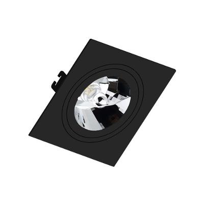 Spot Embutido Face Plana com Face Reta Quadrado para 1 AR111 Preto Save Energy Bivolt