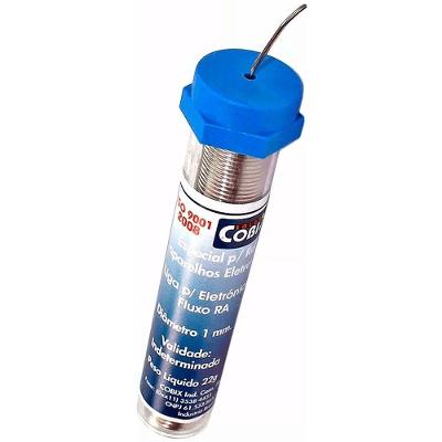 Solda Estanho 60 X 40 Tubo para Retrabalho Fusão 183 graus C Bivolt Cobix 22G