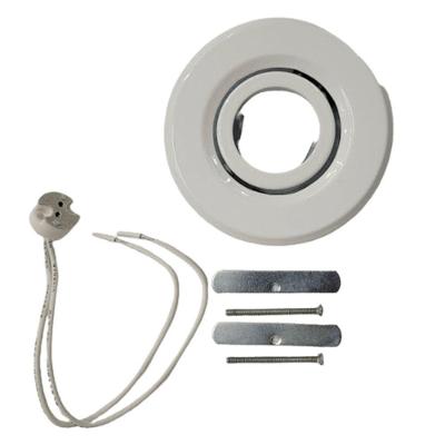 Spot Dicroica Embutir MF8535 Dirigível Redondo Branco Metal Tecnica