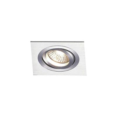 Spot de Embutir Ecco com Dicroica para AR70 Escovado 12CM 1xGU10 Bivolt