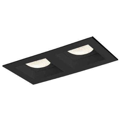Spot Embutido Flat com 2 PAR20 e Soquete E27 Preto Newline Bivolt