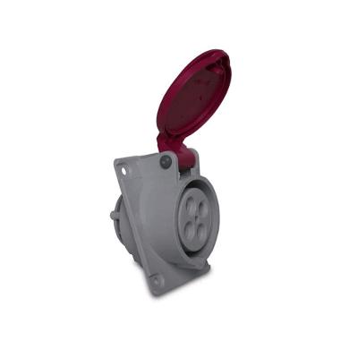 Tomada Industrial N4242 32A 3P+T 24V IP44 Embutir Lilás Steck