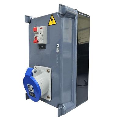 Quadro de Sobrepor com Tomada e IDR S310105DR Resistente IP40 Cinza Steck