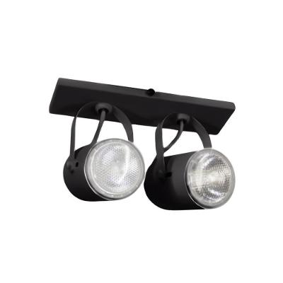 Spot Sobrepor 130-2 para 2 Lâmpadas Texturizado Preto Rioprelustres Par 20