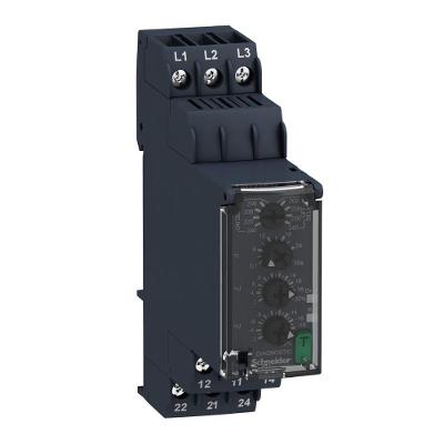 Relé de Controle Trifásico RM22TR31 Multifunção Monitoramento de Tensão 22,5CM Schneider Electric