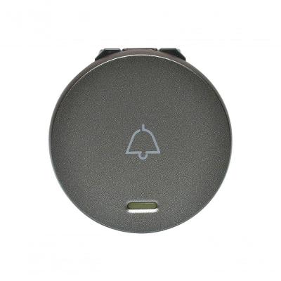 Pulsador de Campainha 593612 com LED Redondo Amadeirado Pial Bivolt