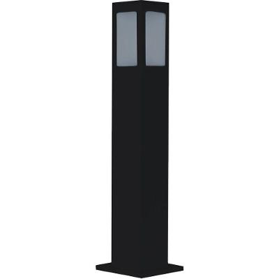 Poste Ornamental Balizador Quadrado Pst 412-80 Iluminação Externa Ref.PST-412-80 Preto Belly Lustres