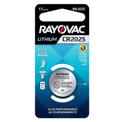 Pilha Botão Lithium CR2025 Bivolt para Relógio Controle Rayovac
