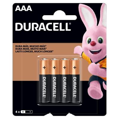 Pilha AAA Alcalina Palito Duracell com Longa Duração e Preservação de Energia por Até 10 Anos