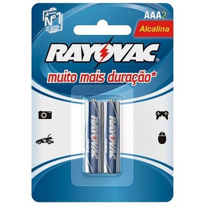 Pilha Alcalina AAA Palito com Alta Performance Amarelo Rayovac 2 UNIDADES