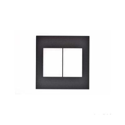 Placa 3+3 Postos 4x4 Quadrado Arteor Grafite Pial Cod.575302B