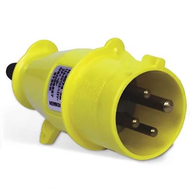 Plugue Industrial Móvel N4074 3P+T 16A IP44 Bivolt Amarelo Steck