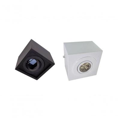 Plafon Sobrepor Quadrado 7665 com Soquete GU10 Pigmentado Branco Damlux
