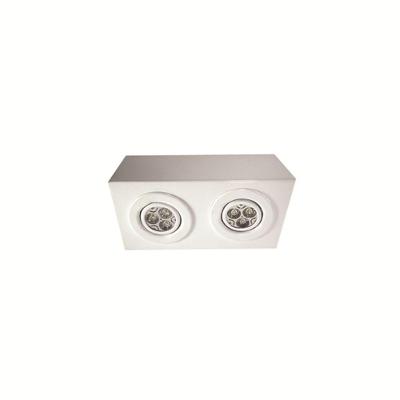 Plafon Sobrepor 7712 Quadrado Pigmentado Branco Damlux Bivolt
