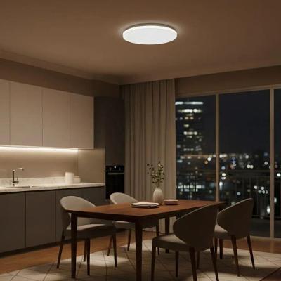 Plafon Led Redondo Sobrepor Genova 37W Bivolt Branco Hevvy 37CM