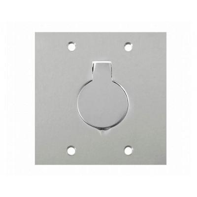 Placa Piso PI44-TU para 1 Tomada Universal Aço Inox Stamplac