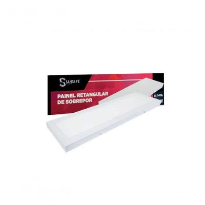 Plafon LED Retangular Santa Fé 18W 4000K Sobrepor Branco Santa Fé Macas