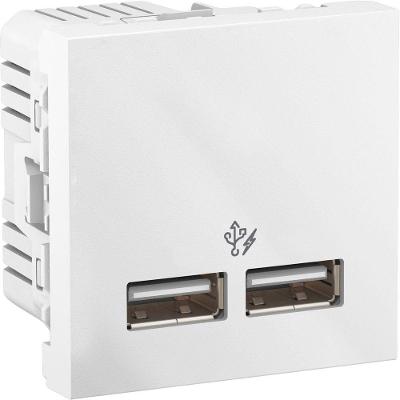 Módulo Tomada Carregador USB Orion 2 Portas 2.1A Branco Schneider Electric S70647304