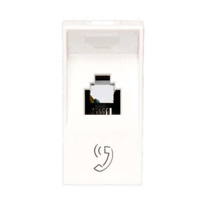 Modulo de Telefone Pial 582542B RJ11 1M Quadrado Arteor Branco para Conexao