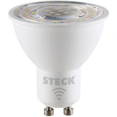 Lâmpada Spot LED SMAL3US1 com Wi-Fi RGBW 4,8W Bivolt Branco Steck