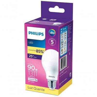 Lâmpada LED Bulbo 929002984512 13W 3000K 1311LMS Bivolt Amarelo Philips