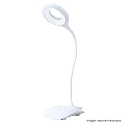 Luminária de Mesa IM05317 LED Ring Light 5W 3000-4000-6000K USB para Home Office Branca Empalux
