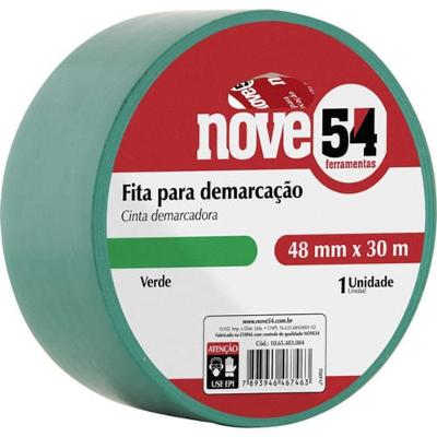 Fita Demarcação Adesiva para Sinalização de Risco Verde Nove54 48MM X 30M