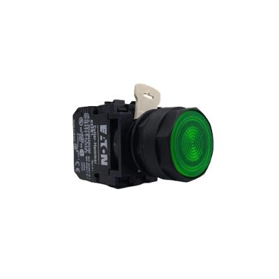 Botão Comutador Pulsador Iluminado E22NB33X44V 1NA-NF Iluminação Integrada Verde Eaton