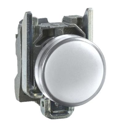 Botão Sinalizador XB4BVG1 com LED 110V Metálico Branco Schneider