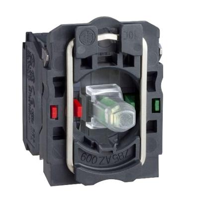 Corpo Completo para Botão ZB5AW0M35 com Contato 1NA 1NF e LED Verde 220VCA Schneider Electric