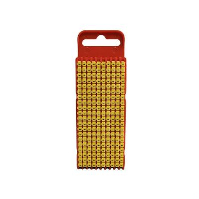 Anilha WIC1 Identificação Cabos Perfil Antivibratório Amarelo Hellermanntyton 2,0-2,8MM 200 PEÇAS