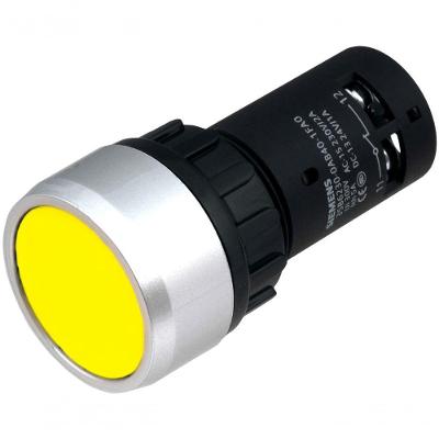 Botão de Comando 3SB7 Monobloco 1NA+1NF Montagem Frontal Amarelo Siemens 22MM