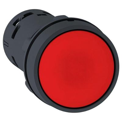 Botão Comando 22mm 1na+1nf com Contato NA+NF e Esquema Colorido Vermelho Schneider Electric 22MM