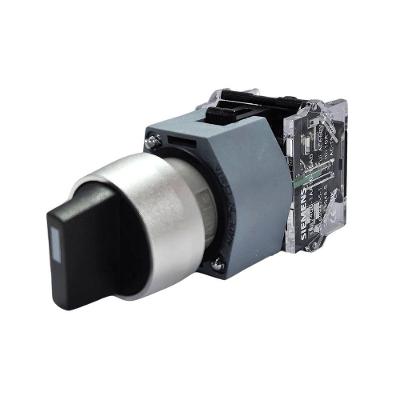Botão Comutador Pulsado 3SB7130-2AM10-1NA0 3 Posições com 2x1NA Preto Siemens