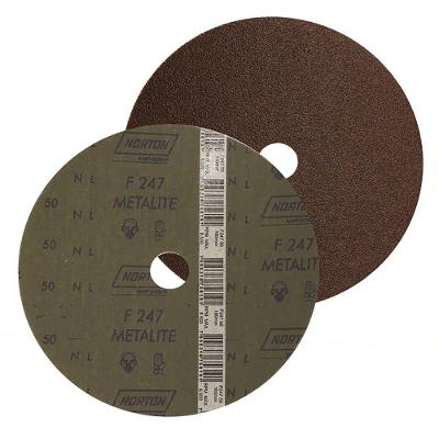 Disco de Fibra F-212-247 com Grão 24 para Desbaste em Aço e PVC Bivolt Norton
