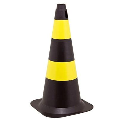Cone de Sinalização 3401 com Alta Resistência Preto com Amarelo Ledan