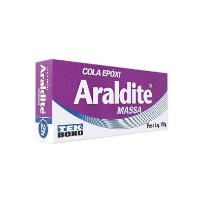 Cola Epóxi Araldite Massa Bicomponente 100GR 2HR para Metal Madeira Vidro Cerâmica Tekbond